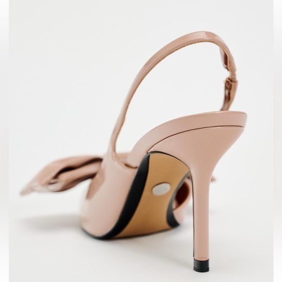 ZARA SLINGBACK HEELS WITH BOW SZ 6.5(37) - Picture 7 of 9